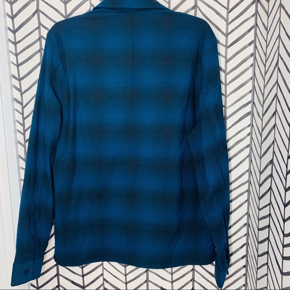 🔸 lululemon masons peak flannel plaid shirt blue - Picture 4 of 8